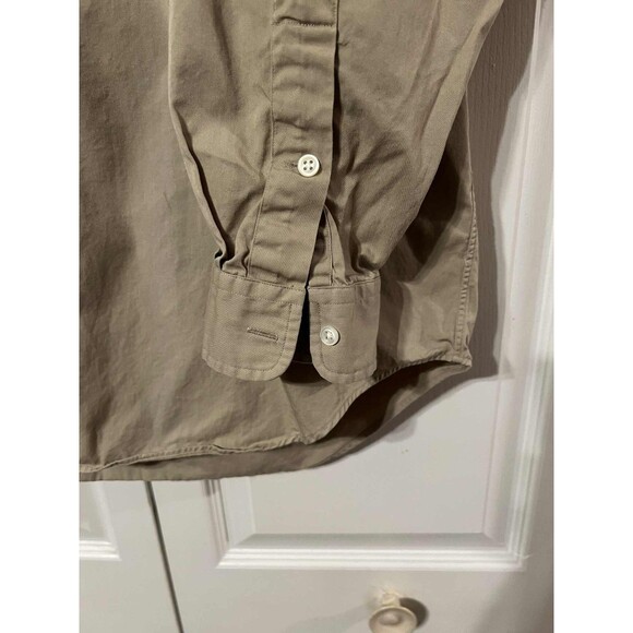 Ralph Lauren Blake Button Down Shirt Sz Large Flesh Pony Beige Khaki - Picture 6 of 7